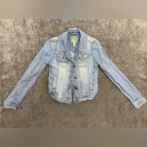 Abercrombie & Fitch ‘You Can Never Be Too Beautiful’ Denim Jean Jacket Vintage